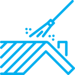 Power washing in progress: A high-pressure water stream cleans a surface, removing debris. Focus on effective cleaning techniques.