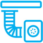 Illustration of an HVAC system with ducts and a ventilation unit, suitable for content related to PA Template #f47d.